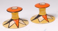 Lot 101 - A pair of 1930s Clarice Cliff original Bizarre...