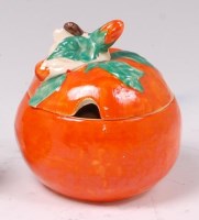 Lot 103 - A 1930s Clarice Cliff pottery honey-pot and...