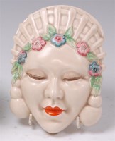 Lot 105 - A 1930s Clarice Cliff pottery Marlene wall...
