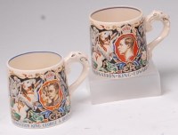 Lot 106 - Two 1930s Burleighware pottery mugs, designed...