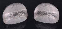 Lot 116 - A pair of Lalique Marguerites moulded clear...
