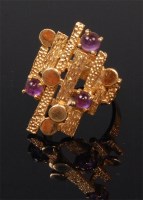 Lot 129 - After Andrew Grima - A modern 18ct gold and...