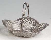 Lot 141 - An Art Nouveau silver pierced bonbon dish,...