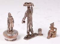 Lot 156 - A contemporary silver novelty menu holder, in...