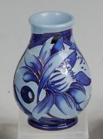 Lot 57 - A modern Moorcroft blue-on-blue miniature...