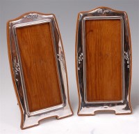 Lot 162 - A matched pair of Art Nouveau silver...