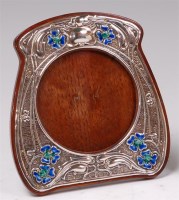 Lot 164 - An Art Nouveau silver and enamel photograph...