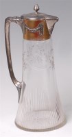 Lot 181 - A Secessionist silver plated and clear glass...
