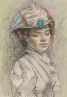 Lot 243 - Circa 1900 French school - Bust Portrait of a...