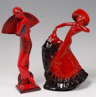 Lot 27 - Peggy Davies Ceramics - Ruby Fusion, printed...