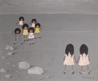 Lot 254 - Frederick Park Fairer (1910-1984) - Twins, oil...