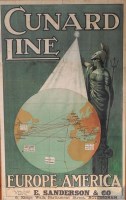 Lot 274 - A lithographic colour poster for Cunard Line,...