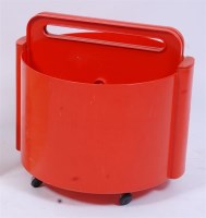 Lot 306 - A 1980s Italian orange moulded polypropylene...