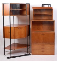 Lot 311 - A 1970s Avalon teak and black enamelled metal...