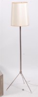 Lot 317 - A 1960s nickel plated metal standard lamp, on...