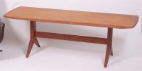 Lot 335 - A 1960s Danish teak long coffee table by Soren...