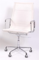 Lot 349 - Charles Eames for ICF - A chrome and cream...