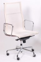 Lot 350 - After Charles Eames - A contemporary chrome...