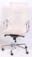 Lot 351 - After Charles Eames - A contemporary chrome...