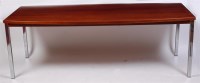 Lot 357 - A 1970s Danish rosewood and chrome dining...