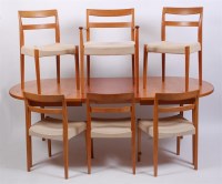 Lot 359 - A 1960s Swedish teak dining suite, by Troeds,...