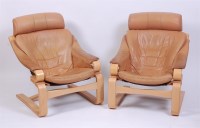 Lot 371 - A pair of 1960s Danish formed laminate...