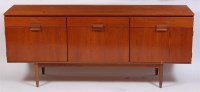 Lot 377 - A 1960s Danish teak long sideboard, having...