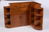 Lot 309 - An Art Deco walnut and figured walnut L-form...