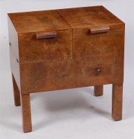 Lot 310 - An Art Deco figured walnut drinks cabinet,...