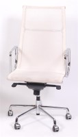 Lot 353 - After Charles Eames - A contemporary chrome...