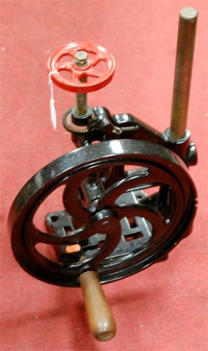 Lot 471 - A Victorian cast iron pillar drill together...