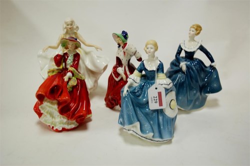 Lot 229 - Five various Royal Doulton figurines to...