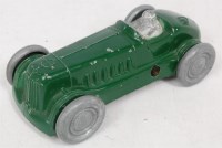 Lot 2569 - Gaiety Toys clockwork Racing Car, green body,...