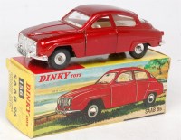 Lot 1913 - Dinky Toys No.156 Saab 96, metallic red with...