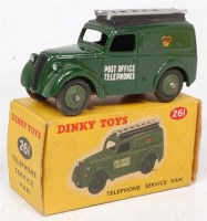 Lot 1951 - Dinky Toys, 261 Telephone Service van, olive...