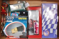 Lot 2538 - 2 boxes of mixed loose and boxed diecast, to...