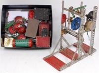 Lot 3176 - 3 trays of mixed Meccano, various ages and...