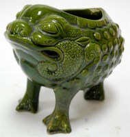 Lot 1 - A Burmantofts? green glazed pottery...