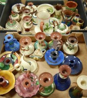 Lot 18 - Two boxes of Torquay pottery wares to include;...