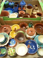 Lot 29 - Two boxes of assorted Torquay pottery wares to...