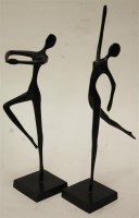 Lot 40 - Two modern iron sculptures, each in the form...