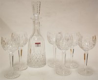 Lot 53 - A set of six Waterford cut glass wine hocks...