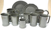 Lot 54 - A collection of 18th century and later pewter...