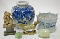 Lot 62 - A modern Chinese style blue and white...