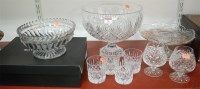 Lot 76 - A collection of modern cut glass ware to...