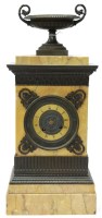 Lot 80 - A 19th century French marble mantel clock...
