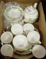 Lot 95 - A Royal Worcester eight place setting tea...