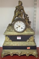 Lot 89 - A 19th century French marble gilt metal mantel...