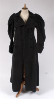 Lot 909 - A late 19th century black bouclee winter coat,...