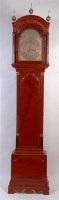 Lot 1110 - A good mahogany longcase clock, the domed hood...